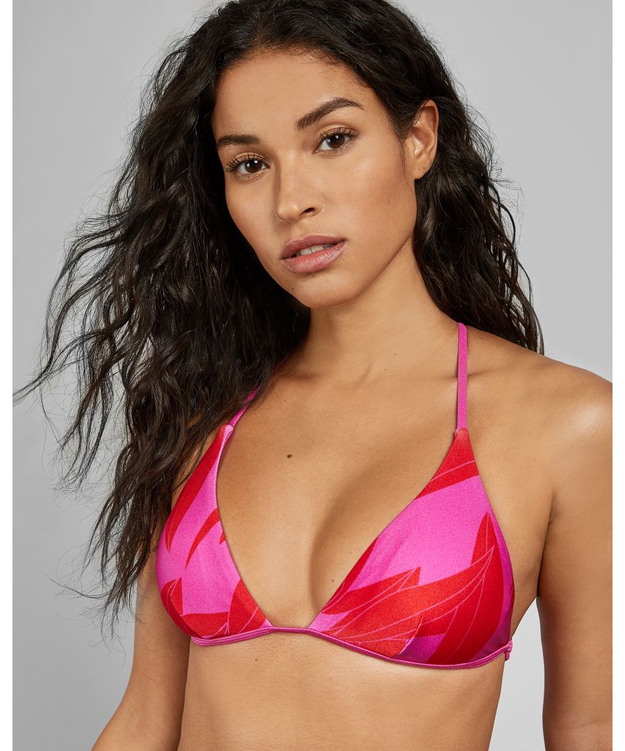 Image for Ted Baker Mittyy Sour Cherry Printed Bikini Top, Bright Pink