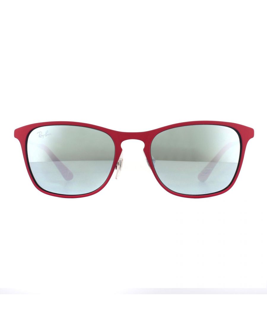 Image for Ray-Ban Junior Sunglasses 9539S 256/30 Purple Red Silver Mirror