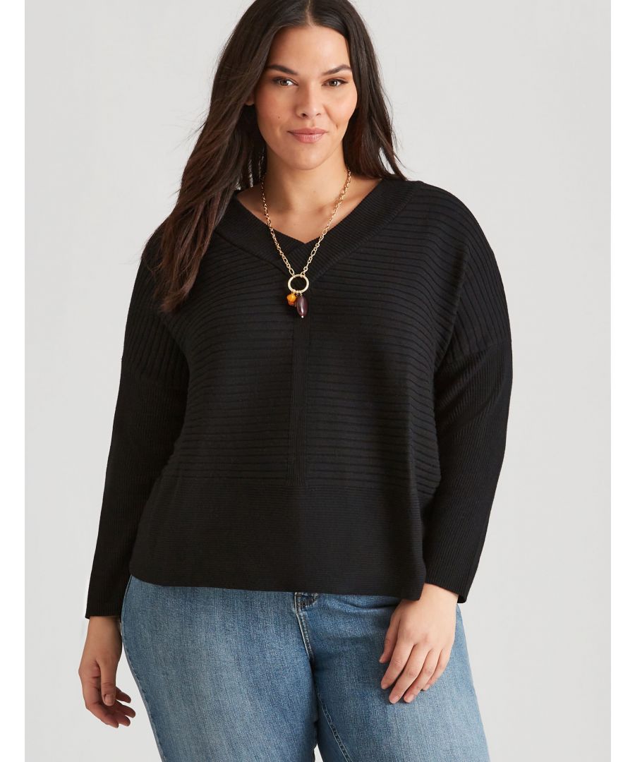 Autograph Knit Long Sleeve V Neck Rib JumperMaterial:  48% Viscose / 28% Polyester / 24% Nylon