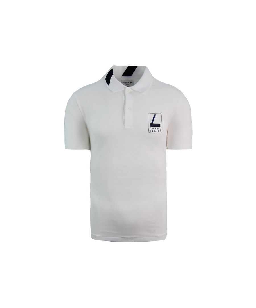 Lacoste FRA-27 Slim Fit Mens White Polo Shirt Cotton - Size 3XL