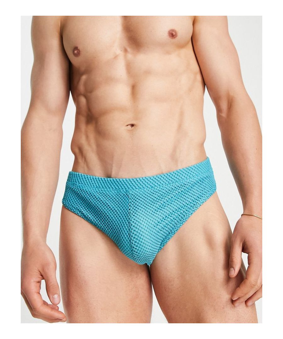 Swim briefs by ASOS DESIGN Pool intentions Plain design Regular rise Elasticated waist Form-fitting cut  Sold By: Asos