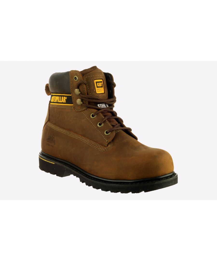 Caterpillar Safety Holton Boot Mens - Brown - Size UK 12