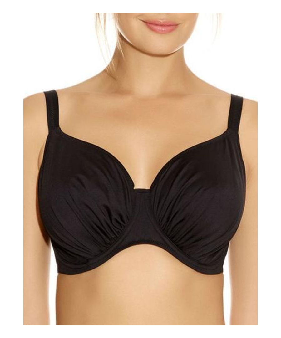 Fantasie Womens Versailles Full Cup Side Support Bikini Top Black Nylon - Size 30E