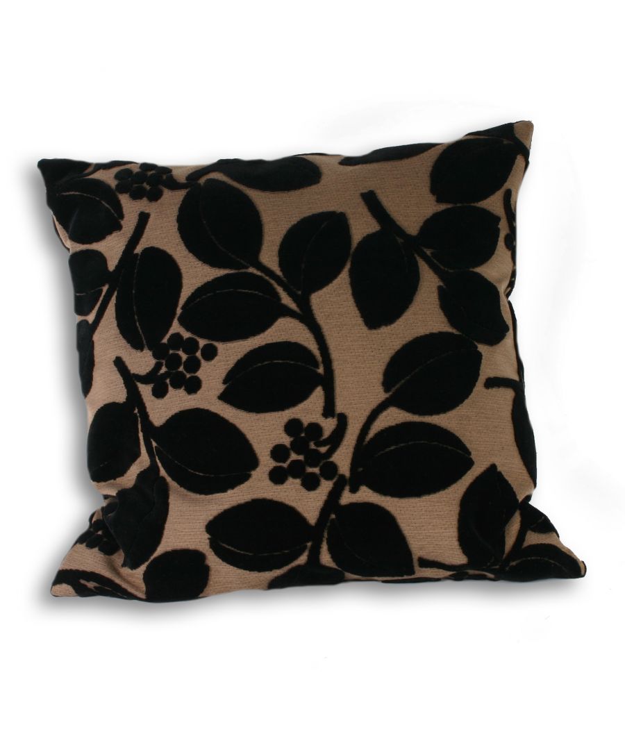 Riva Home Cherries Polyester Filled Cushion - Black Size 45cm (w) x (l)