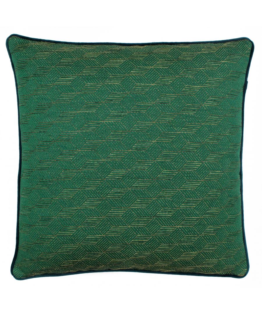Bold and modern geometric patterns are paving the way for on-trend interiors this season. Pairing strong shapes with metallic threading it’s both modern with a traditional twist. Versatile and timeless this elegant décor can be used in a variety of spaces. The Paoletti Chiswick cushion cover falls beautifully into this trend with its unique repetitive symmetrical pattern in complimentary colours of magenta purple and emerald green. Created with a high-density jacquard weave in a striking geometric design this cushion boasts modern living. The magenta pink criss-cross face and emerald green cubic reverse interwoven with metallic thread work seamlessly together making you feel as if you have two cushions in one. With green piped edges and a hidden zip closure your cushion pad will be help firmly in place. Gorgeously made with 60% viscose and 40% polyester this cushion is both comfortable and robust. To care for this cushion dry clean only. Use a cool iron and lay flat to dry for the best results.