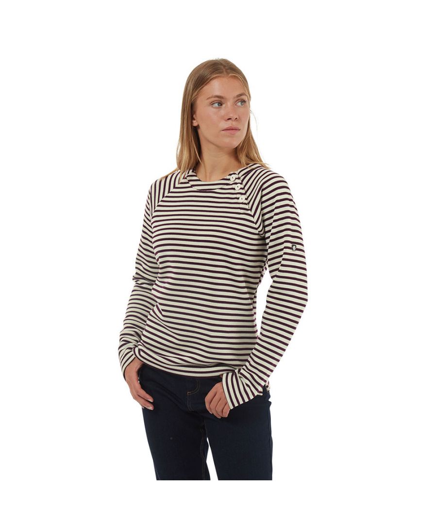 Forget all your preconceptions about how a fleece should look and feel by taking new stripy Neela for a spin. Every bit as comfortable and insulating as a classic fleece but in a smart buttoned crew-neck style that looks and feels like a knitted Breton top.