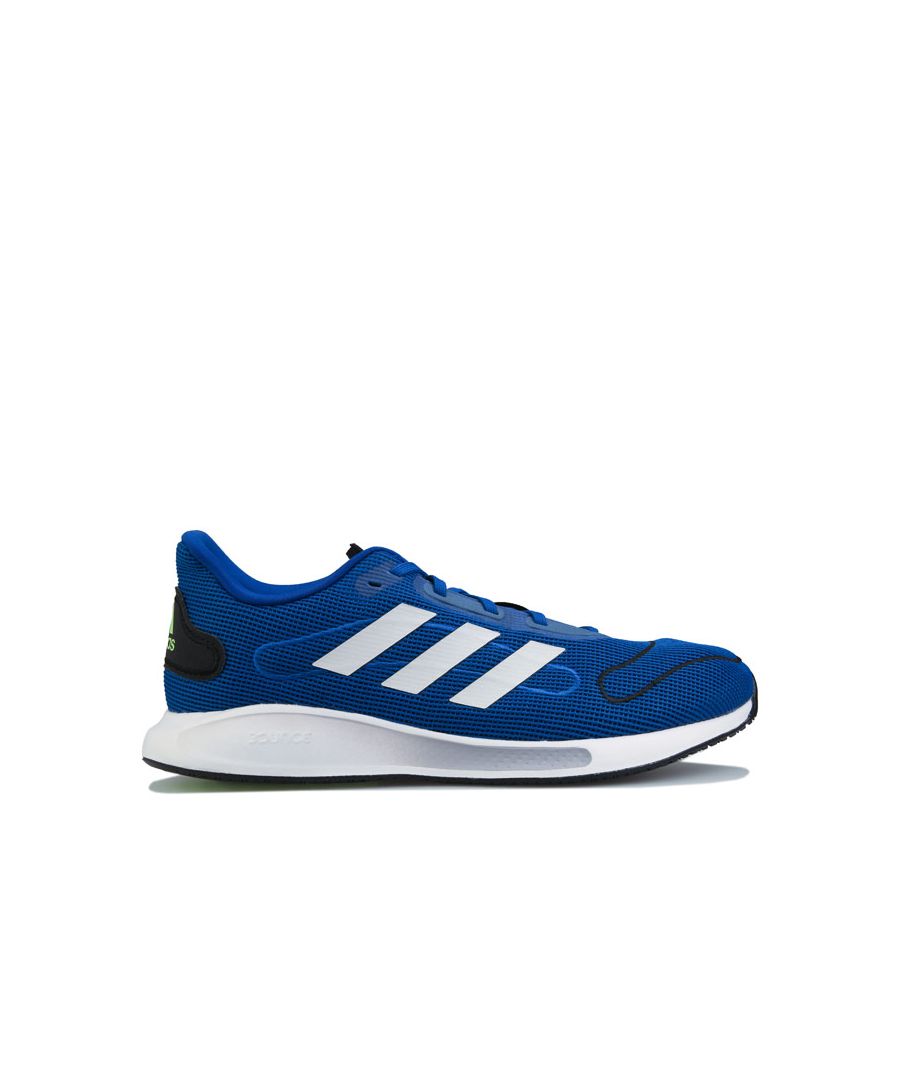 adidas Mens Galaxar Run Running Shoes in royal white Textile - Size UK 7.5