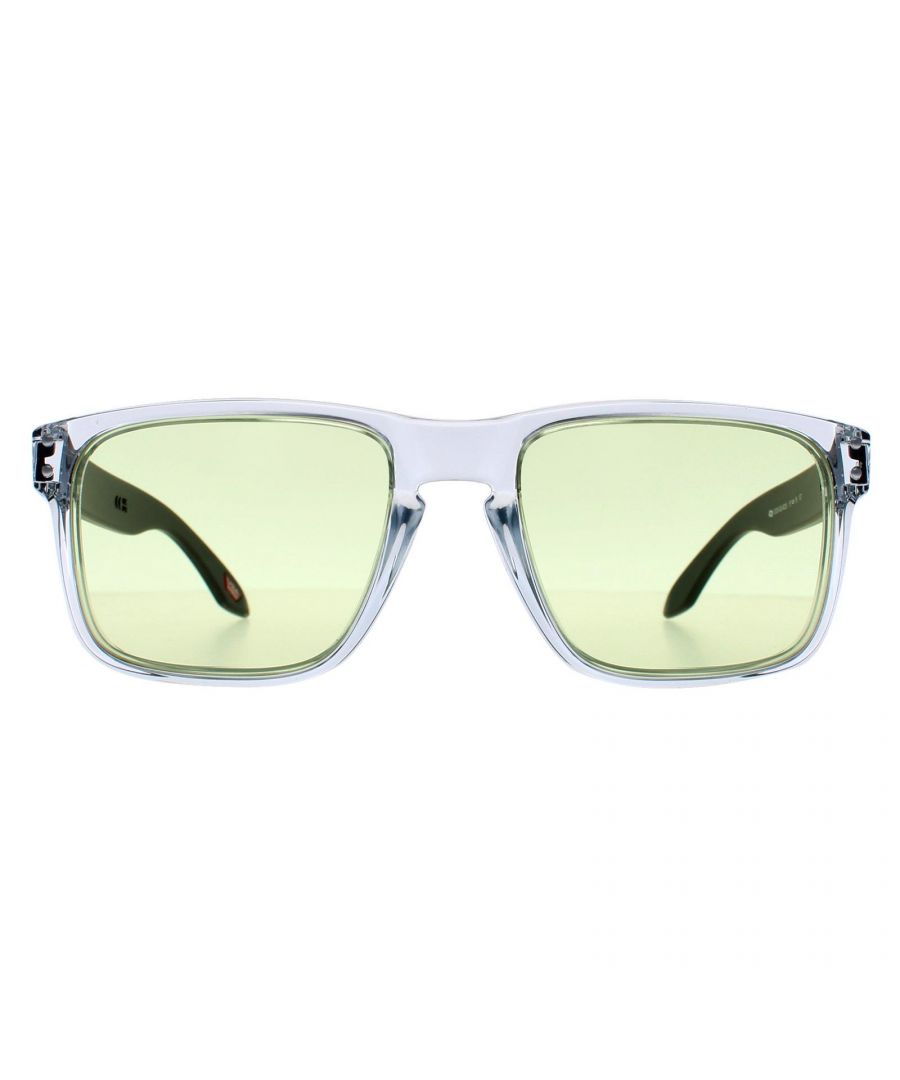 Oakley Rectangle Mens Clear Prizm Gaming Holbrook  Sunglasses have a retro look in this vintage style designed by snowboarding superstar Shaun White but with the awesome engineering and design that is the Oakley norm.