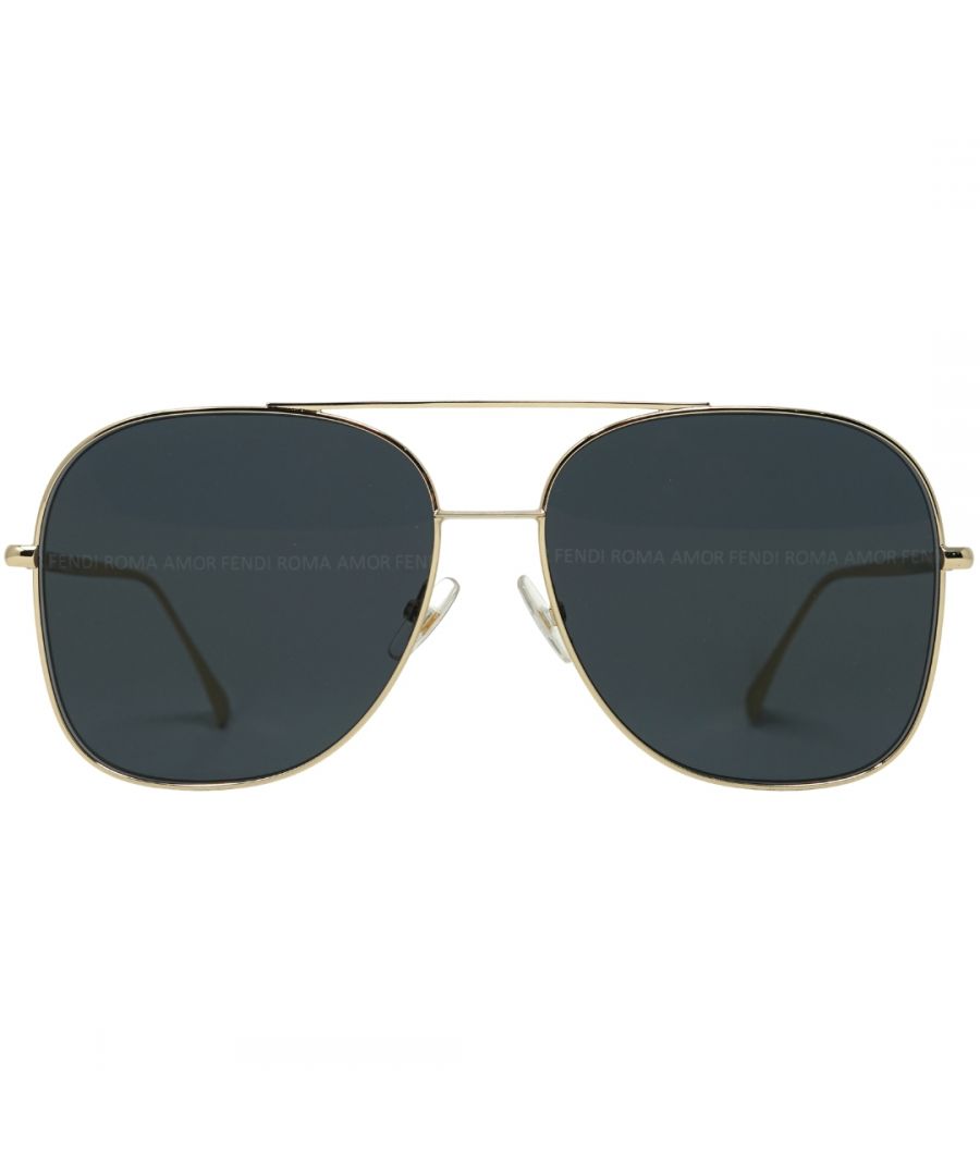 Fendi Womens Sunglasses FF 0378\t\t/G/S 2F7. Lens Width = 59mm. Nose Bridge Width = 15mm. Arm Length = 145mm. Sunglasses, Sunglasses Case, Cleaning Cloth and Care Instructions all Included. 100% Protection Against UVA & UVB Sunlight and Conform to British Standard EN 1836:2005