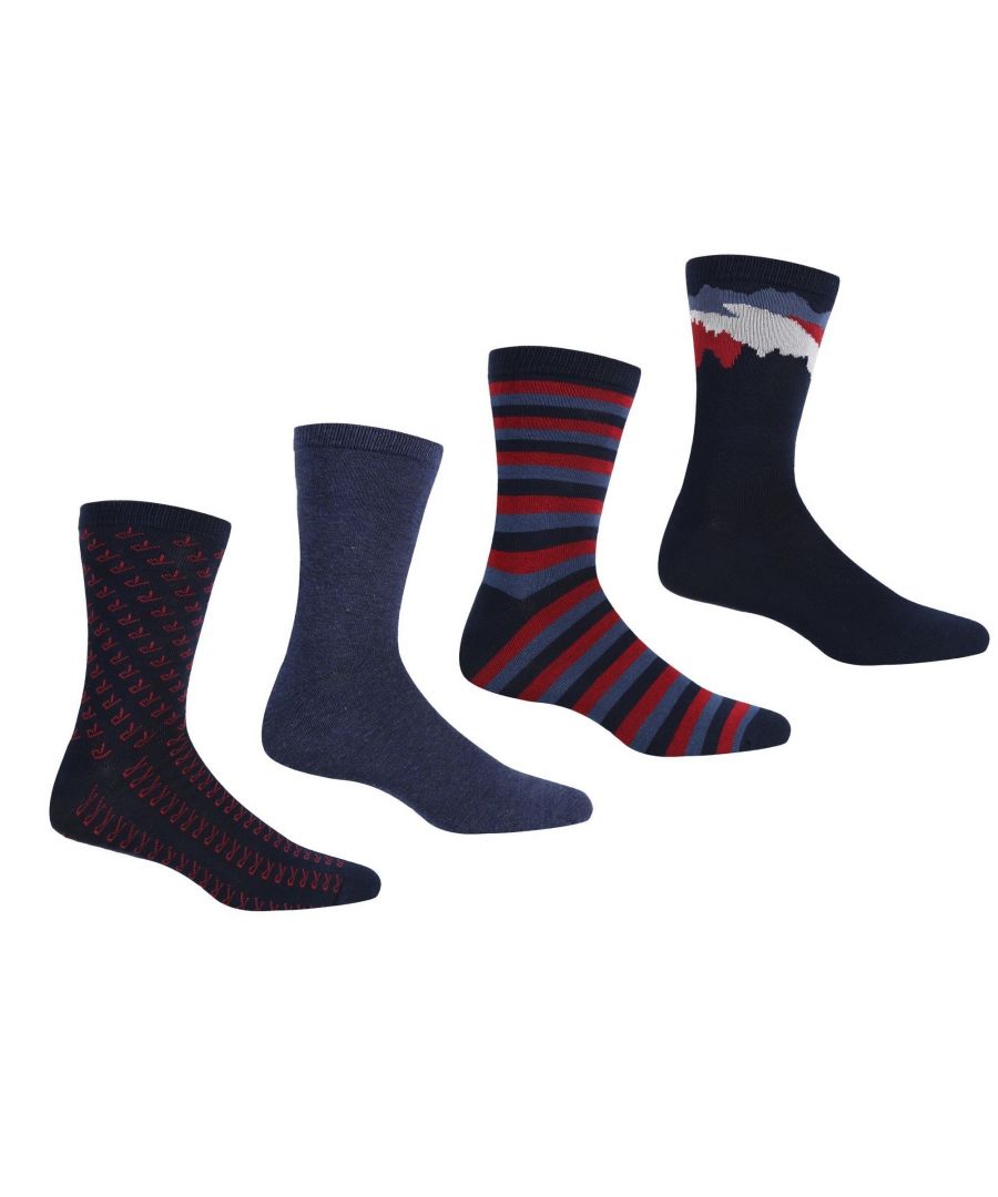 Regatta Mens Lifestyle Socks (Pack of 4) (Dark Denim) - Blue - Size UK 9-12