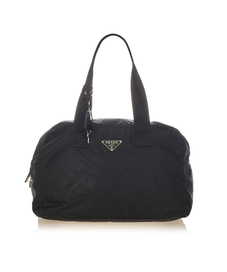 Image for Vintage Prada Tessuto Travel Bag Black