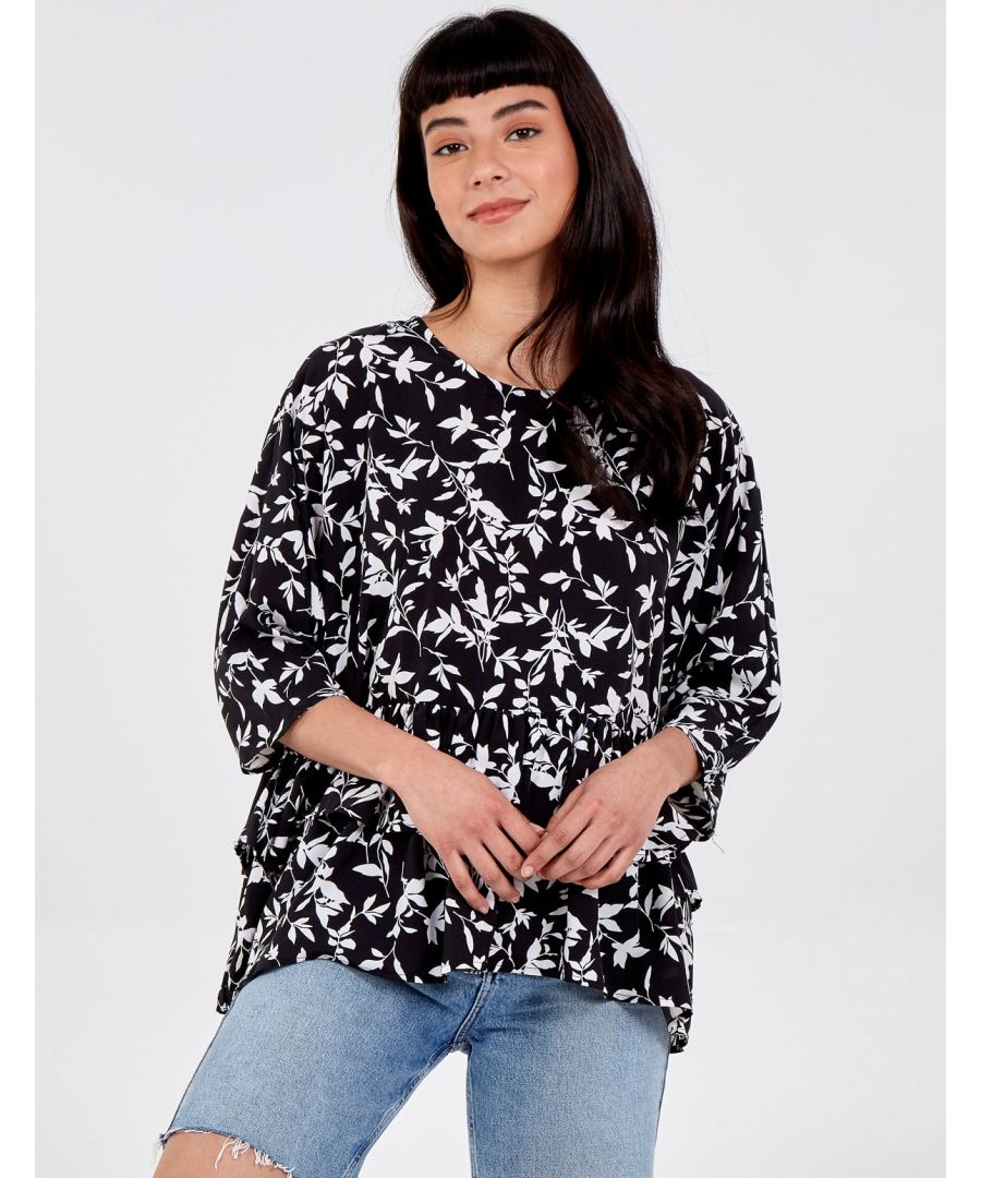 Go comfy in this season with this statement top. This oversized frilled shape is absolutely must have in your collection. Perfect gem for any occasion wherever you are. Pair with skinny jeans for off duty look.  \nConstruction: 100% Polyester. Machine Washable. Approx. Length: 62 cm .