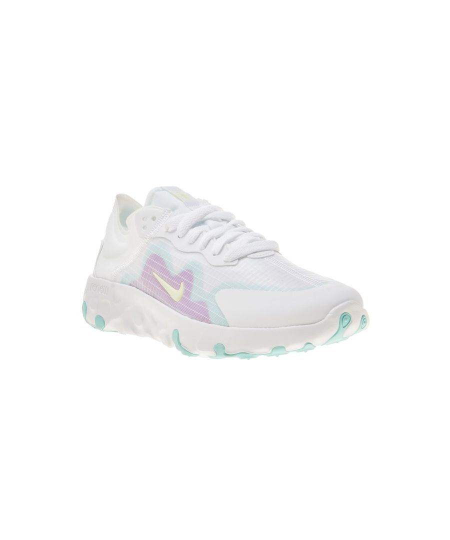 Bold, Bright And Bursting With Style, The Renew Lucent Womens Trainer From Nike Will Inject Your Outfit With Colour This Season. The Lightweight White Sports Shoe Boasts Multi-coloured Panels With Fashionable Overlays And Is Completed With A Renew Outsole.