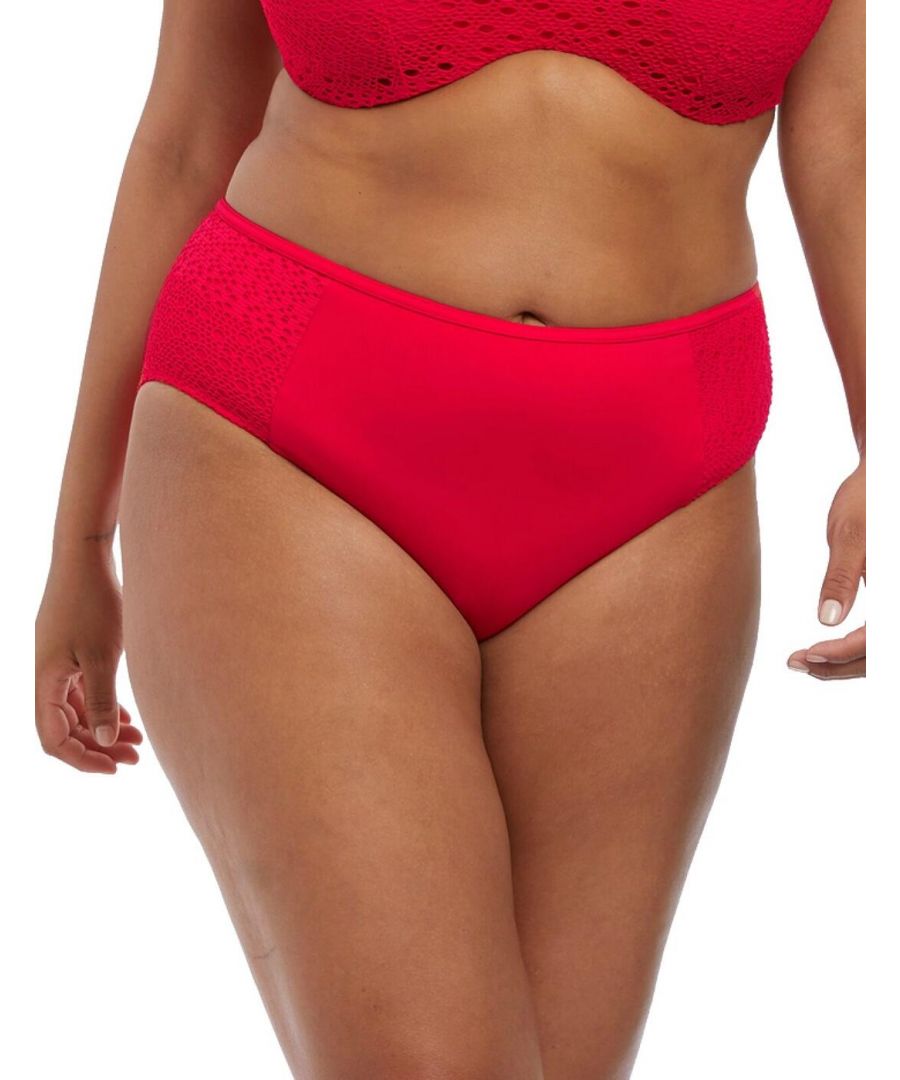 Elomi Womens Indie Mid Rise Bikini Brief - Red - Size 2XL