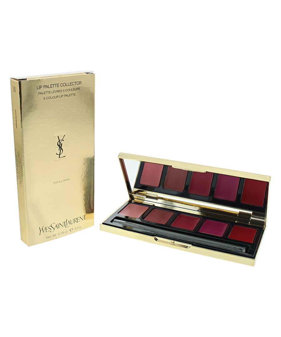 Housed in a gorgeous gold compact the Yves Saint Laurent Lip Palette Collector Pop Illusion Eye Shadow Palette 5.5g brings 5 lipstick shades, ranging from rosy pink to magenta, to match any look any time. The creamy, rich formulas deliver a fantastic finish every time. With a versatile array of colours this really is ideal for almost any occasion.