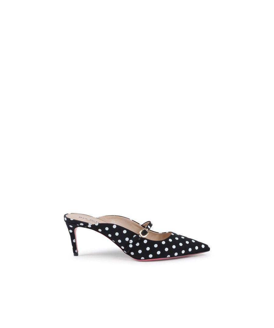 Dee Ocleppo Womens Moscow Mule - Pois Black - Black/White Leather - Size UK 3