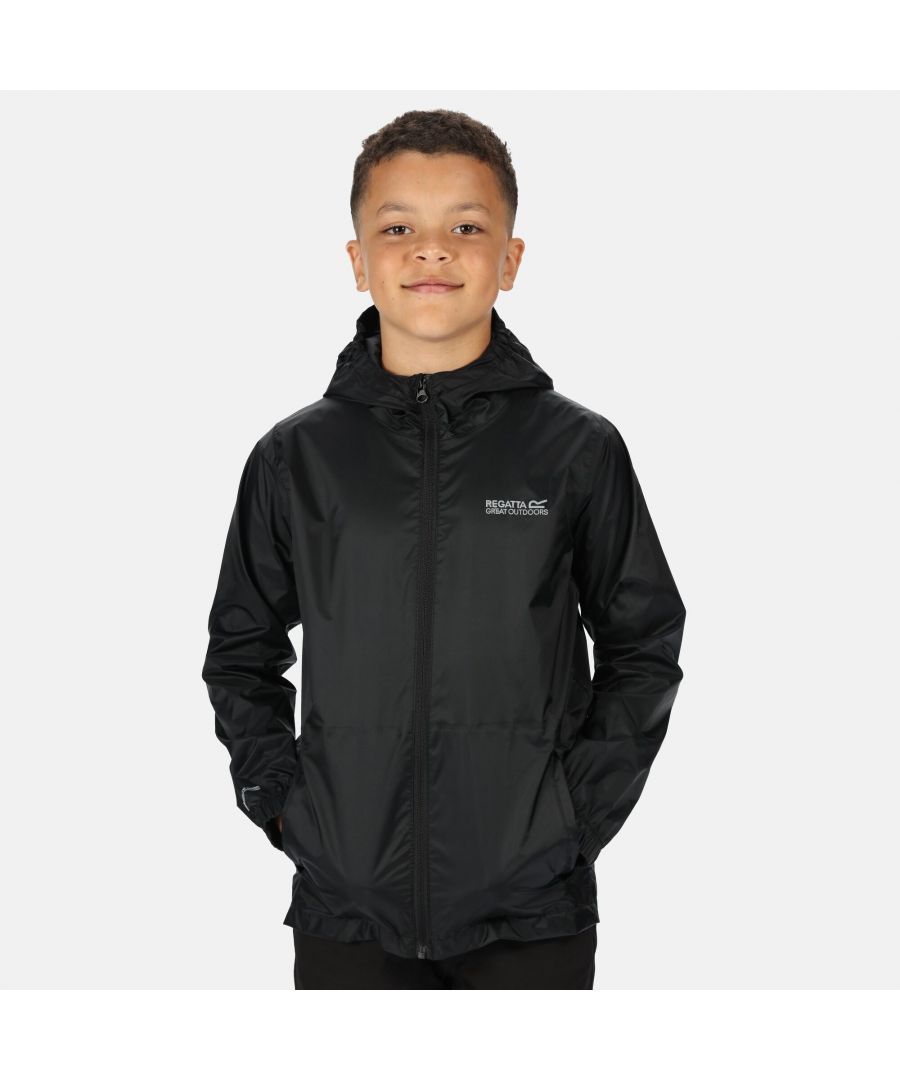 Image for Regatta Great Outdoors Childrens/Kids Pack It Jacket III Waterproof Packaway Black (Black)