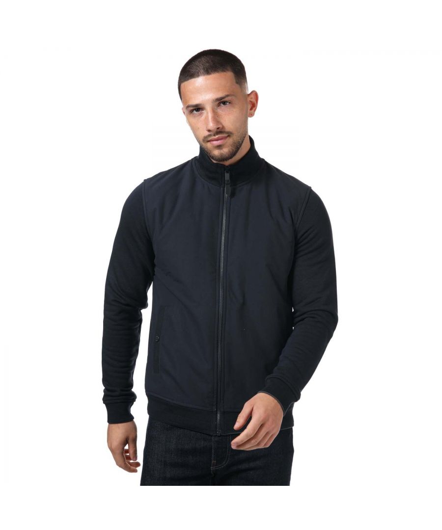 Mens Ted Baker Dandye Jacket in navy.- Funnel neck.- Long sleeve.- Front zip fastening.- Front pockets.- Ribbed cuffs and neckline.- Back and Sleeves: 66% Cotton  23% Modal  11% Polyester. Front: 66% Polyester  17% Cotton  17% Modal.- Ref: 156805NAVY