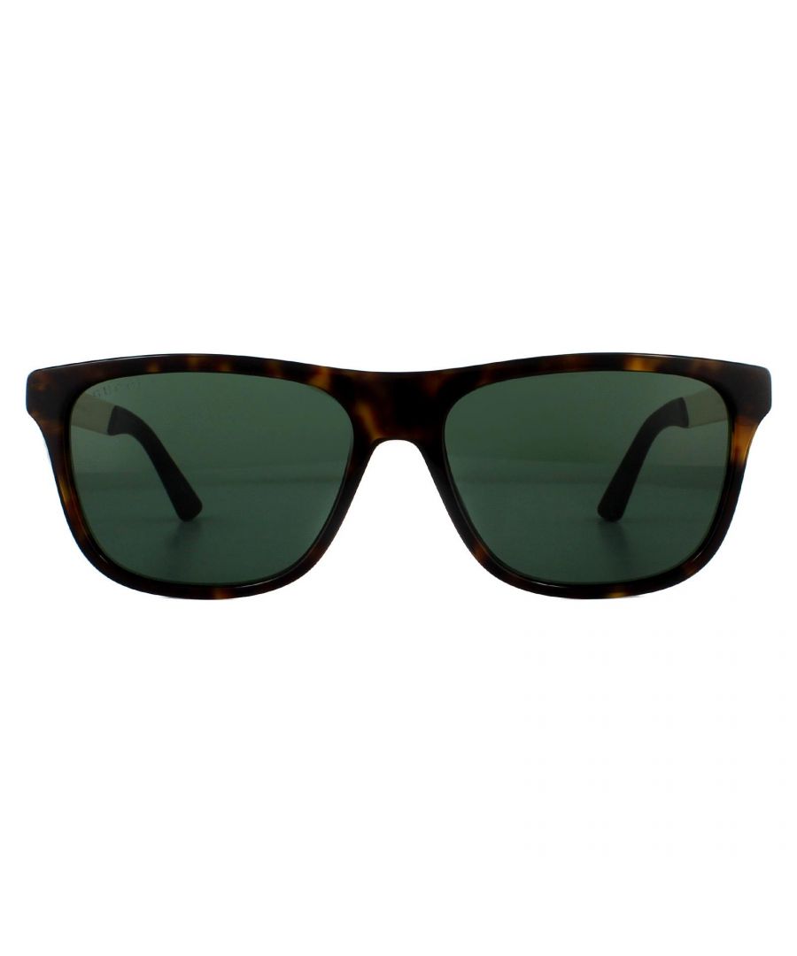 Image for Gucci Sunglasses GG0687S 003 Havana Gold and Green Green