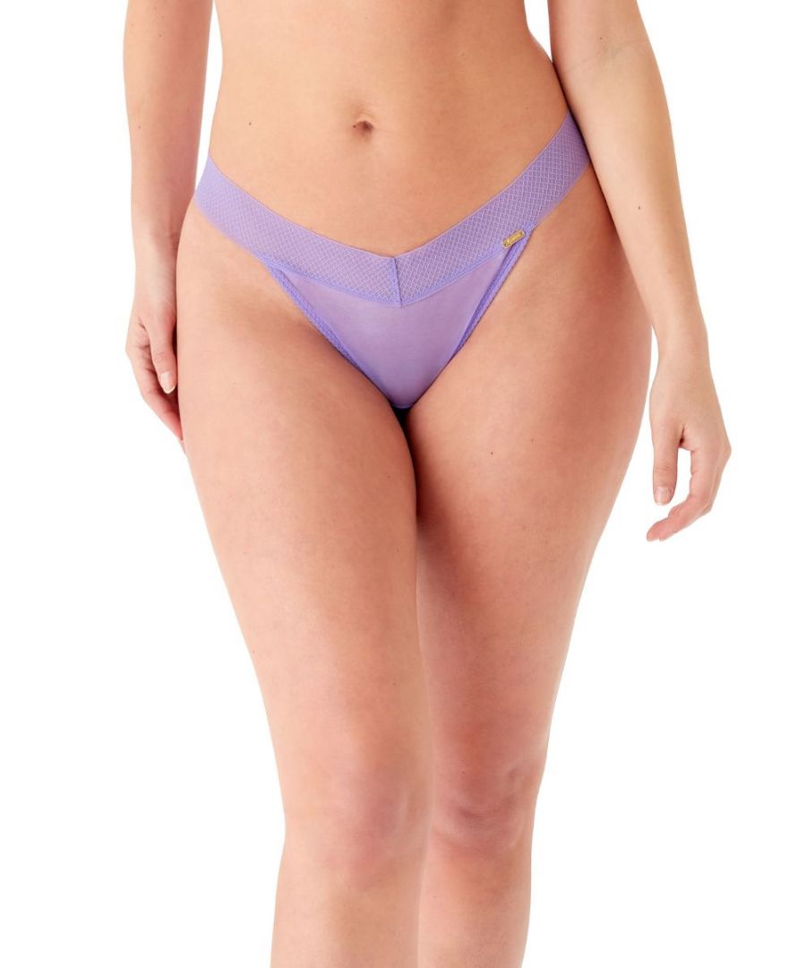 Gossard Glossies Thong Purple