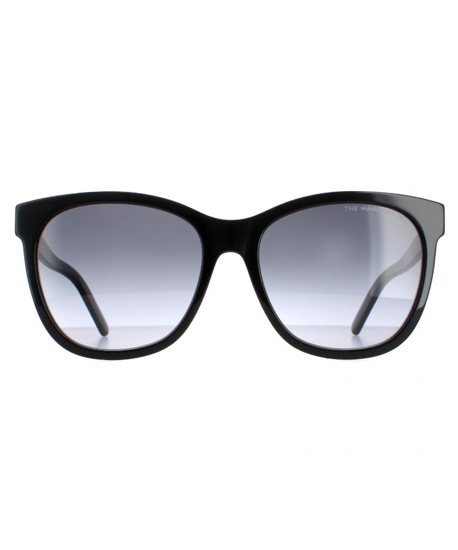 Marc Jacobs Square Womens Black Dark Grey Gradient  MARC 527/S  Sunglasses are a modern square style crafted from lightweight acetate. The Marc Jacobs logo is embedded into the slender temples for brand authenticity.