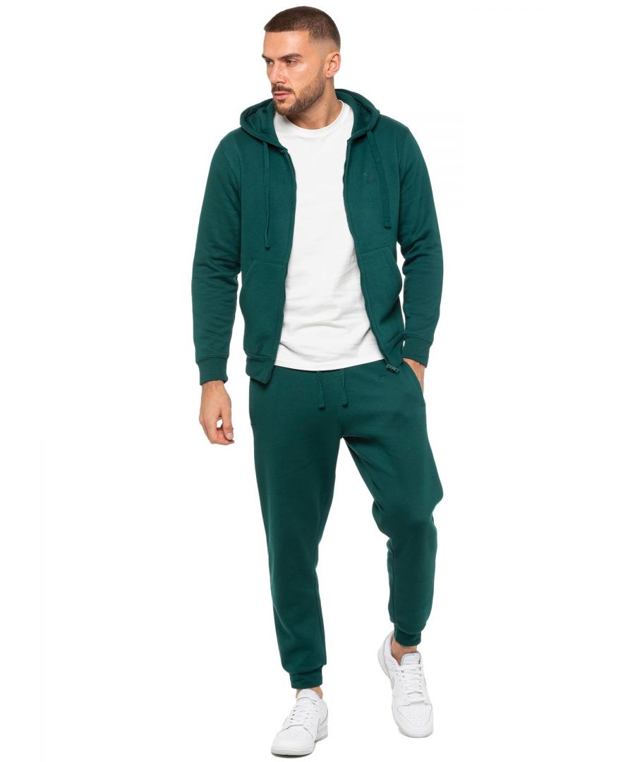 Enzo Mens Zip Hoodie Tracksuit Set. Regular Fit, Long Sleeve Zip Hoodie. Cuffed Wrists, Adjustable Drawstrings. Features EZ Logo On Joggers. Regular Fit, Cuffed Joggers. Elasticated Waistband With Adjustable Drawstring. Features 2 Side Slash Pockets & Single Welt Back Pocket. Ideal to use for Casual and Work wear.