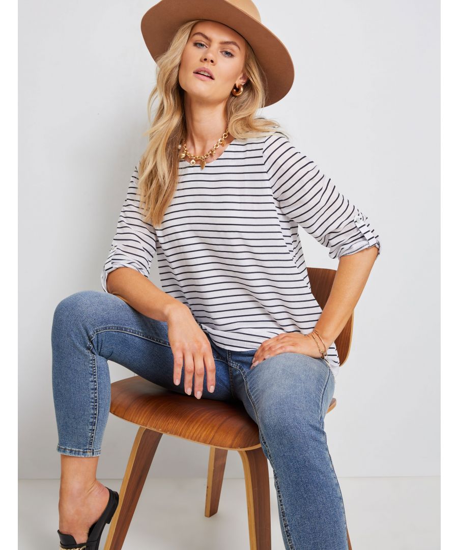 If there's one thing that we know, it's that stripes are never outdated. And with this blouse, we're proving that statement emphatically. Made from black fabric with stripe print, this piece is perfect for the summer season. It has an easy-going fit that elongates as it moves along the body, making it ideal for days spent outdoors enjoying the sun. And because it's loose-fitting, there's no need to worry about being too hot while wearing it. Pair with jeans for an effortlessly cool look, which is perfect for those rare days when the mercury really spikes up. This relaxed blouse is designed specifically for summer days spent outdoors. With its simple rounded neckline, it's breezy enough so that your skin doesn't feel sticky even after hours of exertion, while still providing some coverage from the sun's harsh rays. Comfortable enough that it can be worn all afternoon without feeling suffocated, this printed top is also appropriate for carrying around food on picnics or barbecues as well as general sightseeing during warmer months. A great choice for women who want something versatile yet attractive - perfect for those lazy afternoons spent lazily lying in the sun! -- A classic blouse that goes with anything, the candy stripes print on this piece will have you looking stylish and cool no matter the weather. The relaxed fit means you can wear it any time of year, and the 1/2 sleeves make it easy to move around in. Plus, the versatile white and black color combo allows for plenty of options when choosing your outfit. Are you looking for a summer-y blouse that can be dressed down as well as dressedup? Check out this versatile blouse! Made from a lightweight fabric, this piece is perfect for those hot summer days. It's printed with lines, giving the look of sophistication while being easy to wear. You can wear this blouse with anything from jeans to shorts, making sure that you're always looking stylish.Material:  70% Viscose / 30% Nylon
