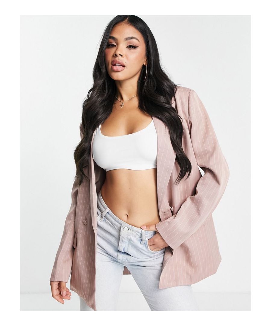 Blazers by Missguided Exclusive to ASOS Peak lapels Padded shoulders Chest pocket Two-button fastening Regular fit  Sold By: Asos
