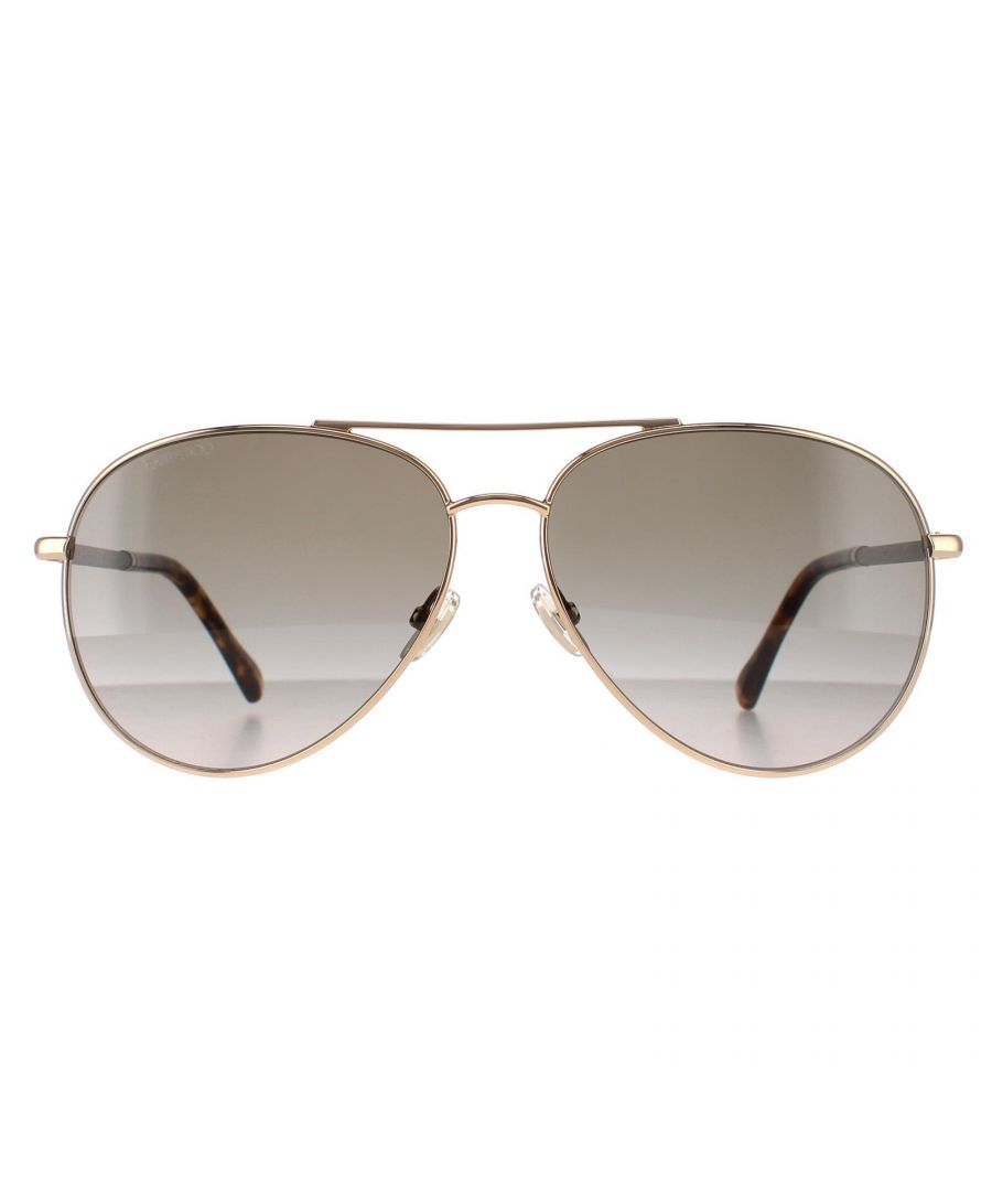 Jimmy Choo Aviator Womens Gold Havana Brown Gradient DEVAN/S Metal - One Size