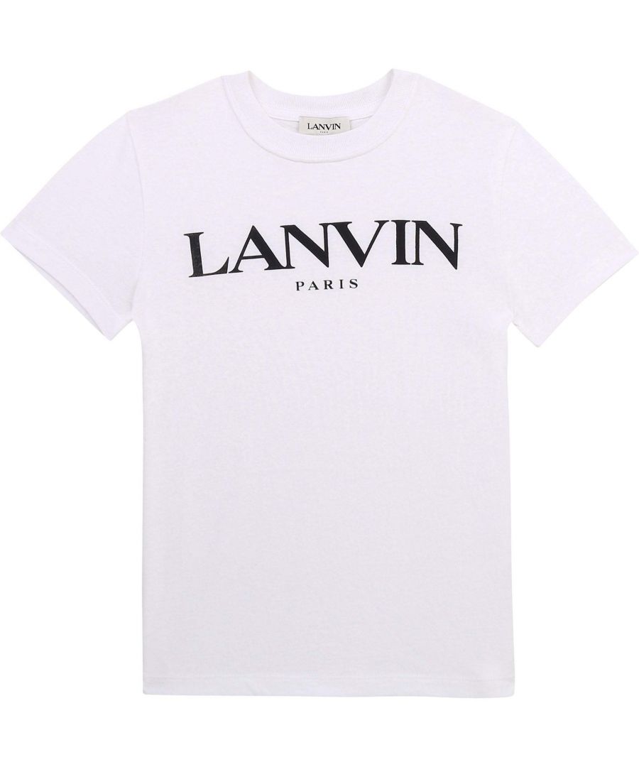 Image for Lanvin Boys Logo T-shirt White
