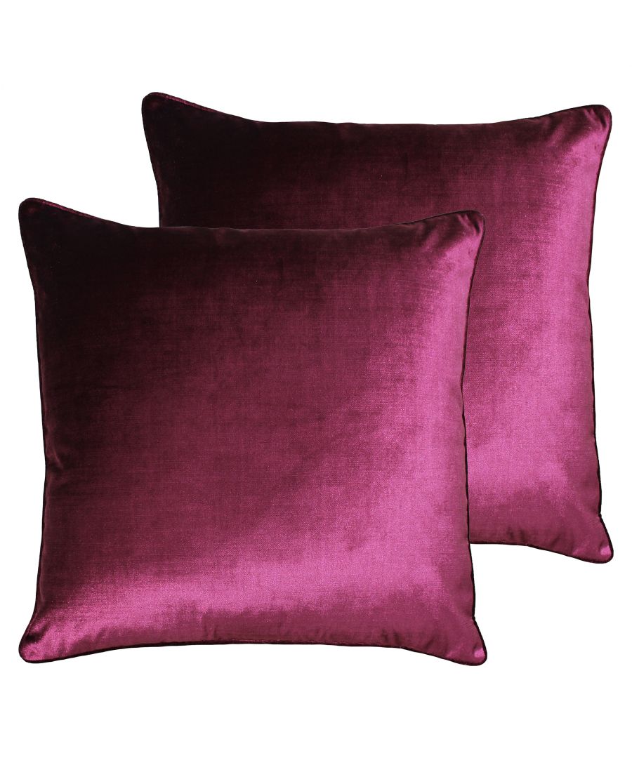 Classic and effortless the luxe velvet cushion cover works in a range of home interiors. This gorgeous cushion cover has an incredibly soft faux velvet front and reverse giving it an opulent sheen. With such a huge range of colours available you’ll be able to mix and match to compliment any interior. With a hidden zip design and a piped border this cushion has a timeless design. Made of 100% polyester these cushions are hard-wearing making them great for households with children or pets. This cushion cover is also easy to care for as it is fully machine washable at 30 degrees and tumble dry and iron appropriate.