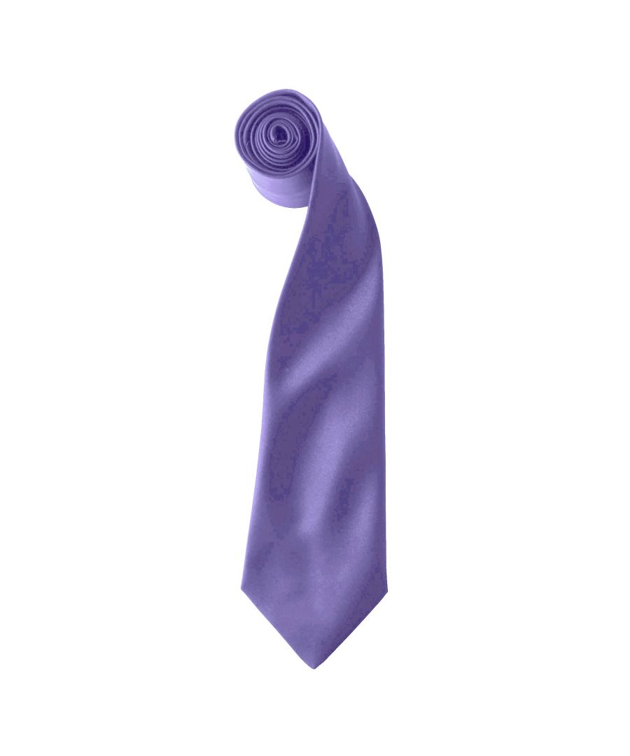 Premier Colours Mens Satin Clip Tie (Pack of 2) (Purple) - One Size