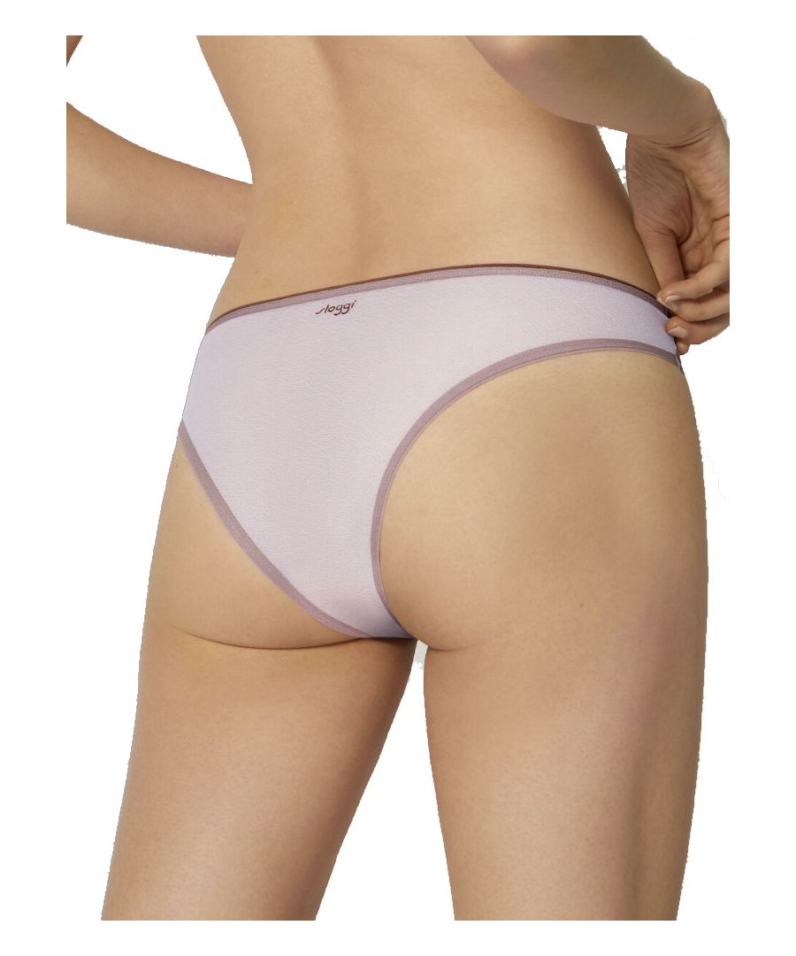 Sloggi Womens OXYGENE Mini Brief - Purple Cotton - Size Medium Sloggi Womens OXYGENE Mini Brief - Purple Cotton - Size Medium
