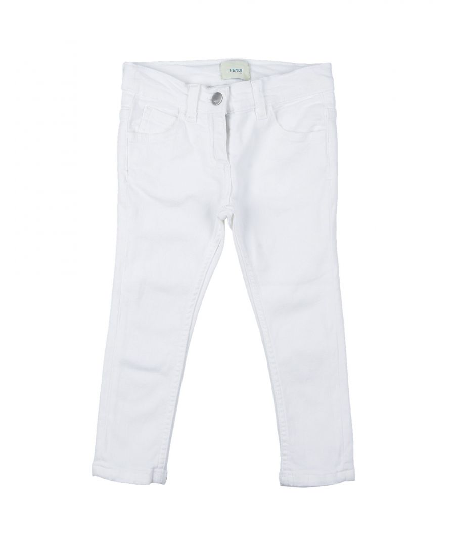 Image for Fendi Girls' Jeans in White