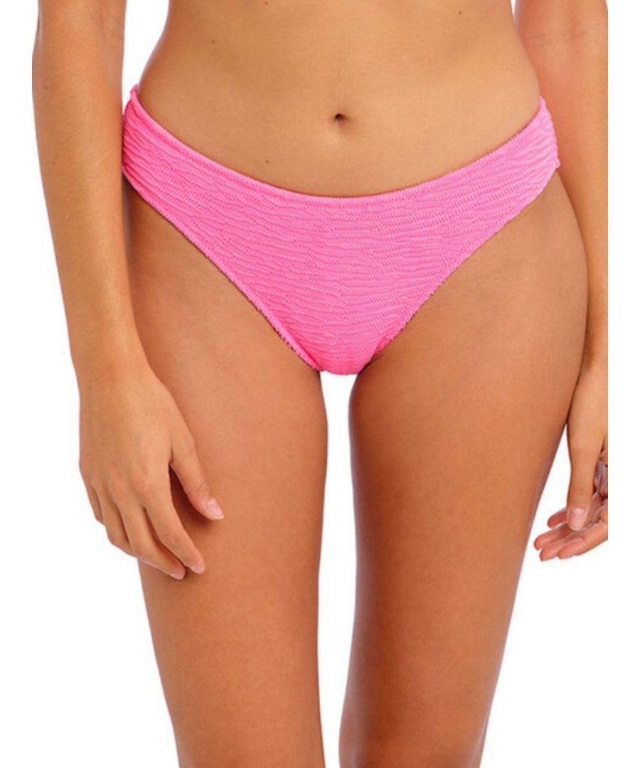 Freya Womens Ibiza Waves Bikini Brief - Pink Polyamide - Size Large