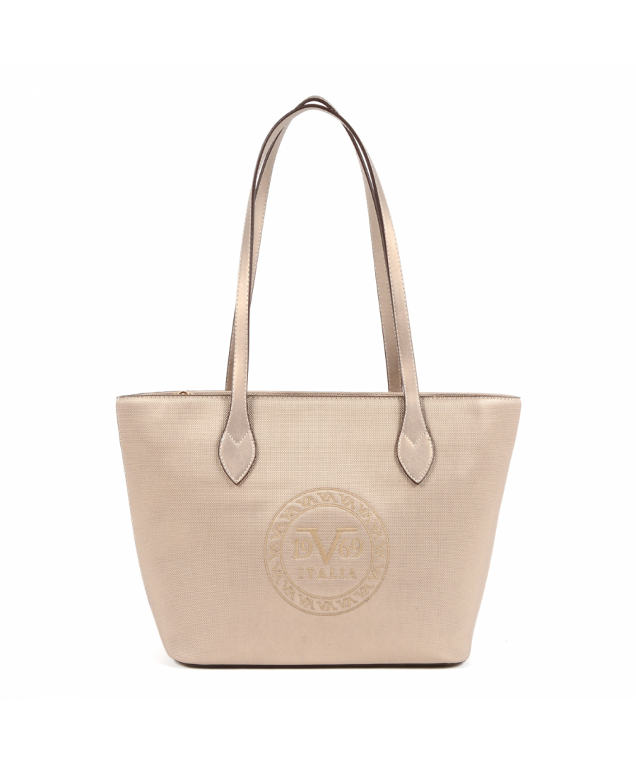 By Versace 19.69 Abbigliamento Sportivo Srl Milano Italia - Details: 3301 GOLD - Color: Gold - Composition: 100% SYNTHETIC LEATHER - Made: TURKEY - Measures (Width-Height-Depth): 40x25x15 cm - Front Logo - Two Handles - Logo Inside - Two Inside Pocket