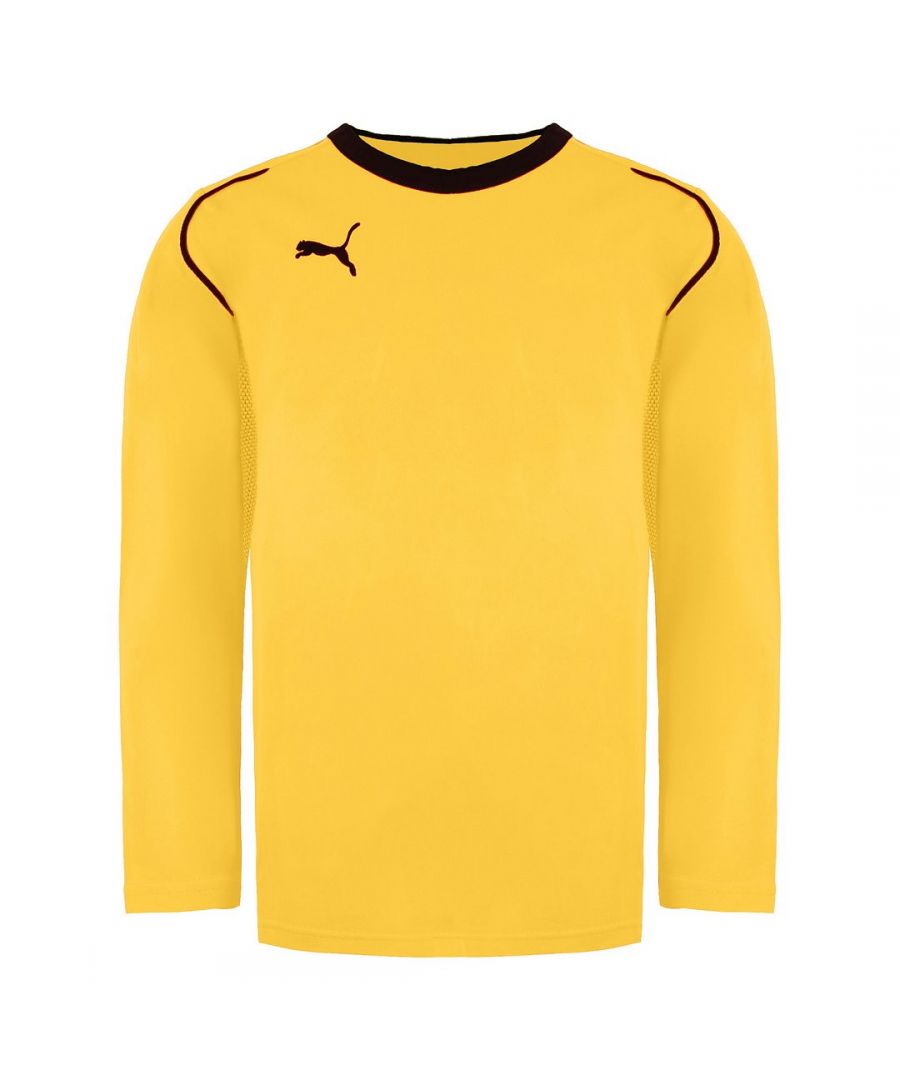 Puma V5.08 Long Sleeve Crew Neck Yellow Mens Football Shirt 700472 07