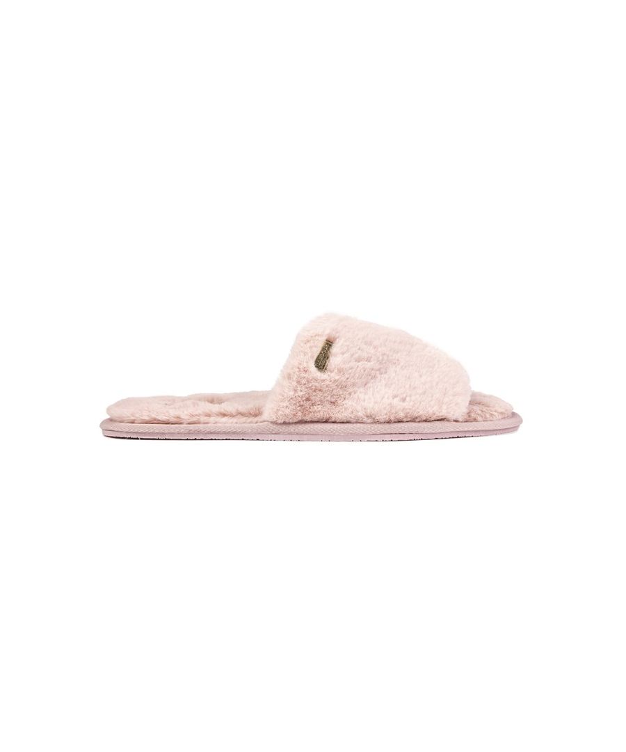 These Barbour International Spada Women's Slippers Will Keep Your Feet Warm, Comfortable And Stylish. With A Pink Fluffy Upper And Lining, Padded Sock And Metal Branding Details, You'll Be Sure To Have Them All Purring Around You All Season Long.