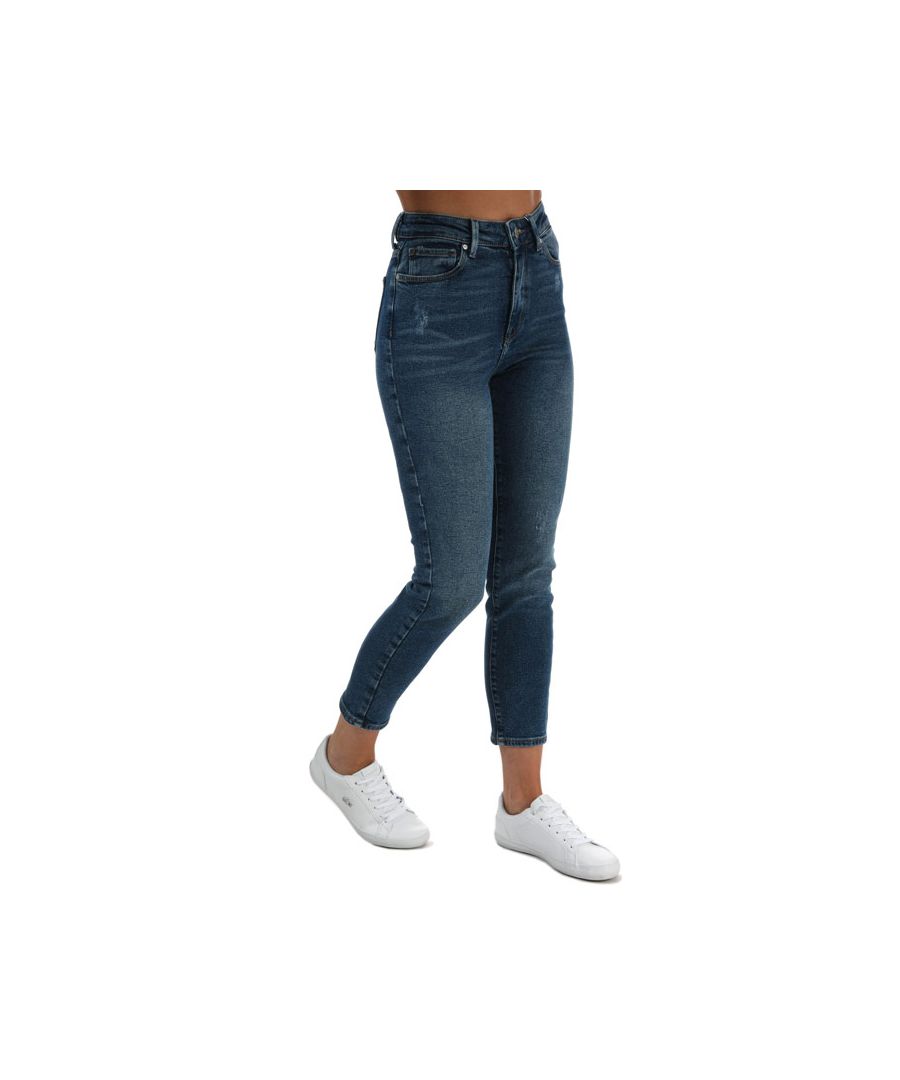 Only Emily Stretch Life rechte enkellange jeans voor dames, denim