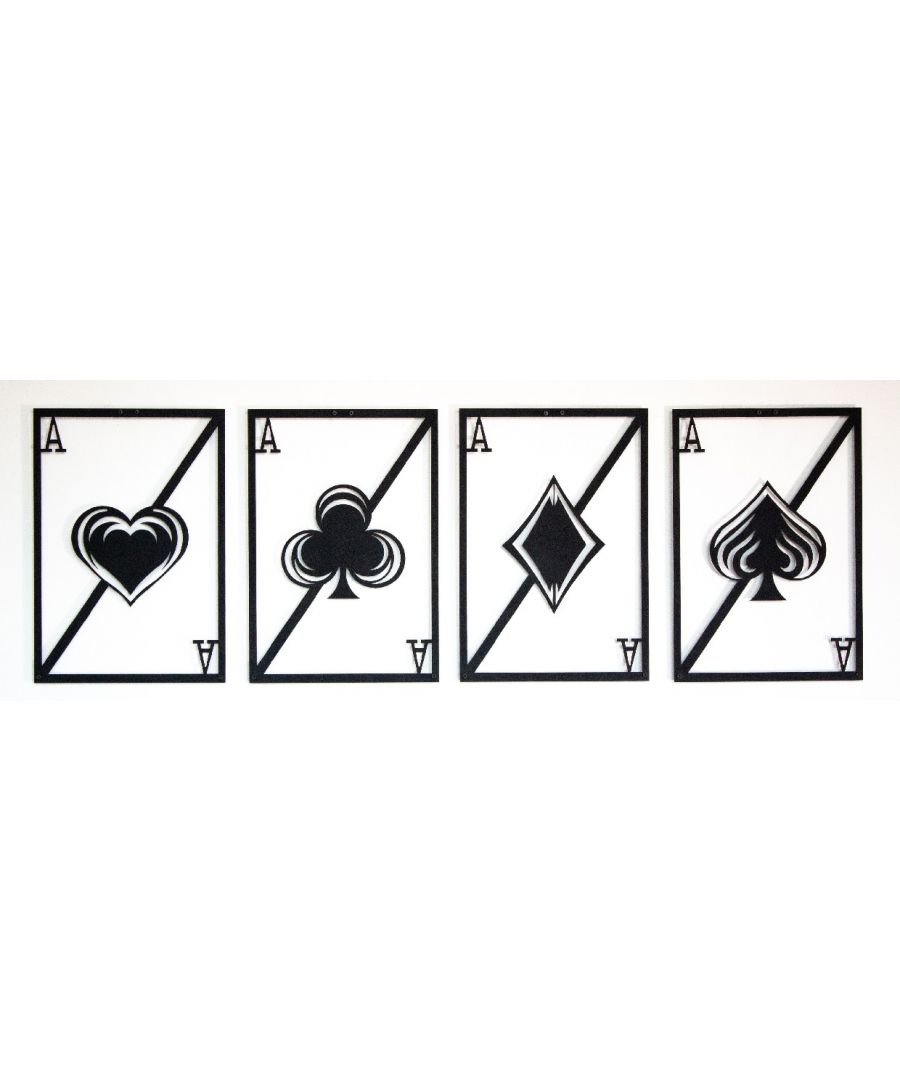 Image for HOMEMANIA Playing Cards Wall Decoration, in Black