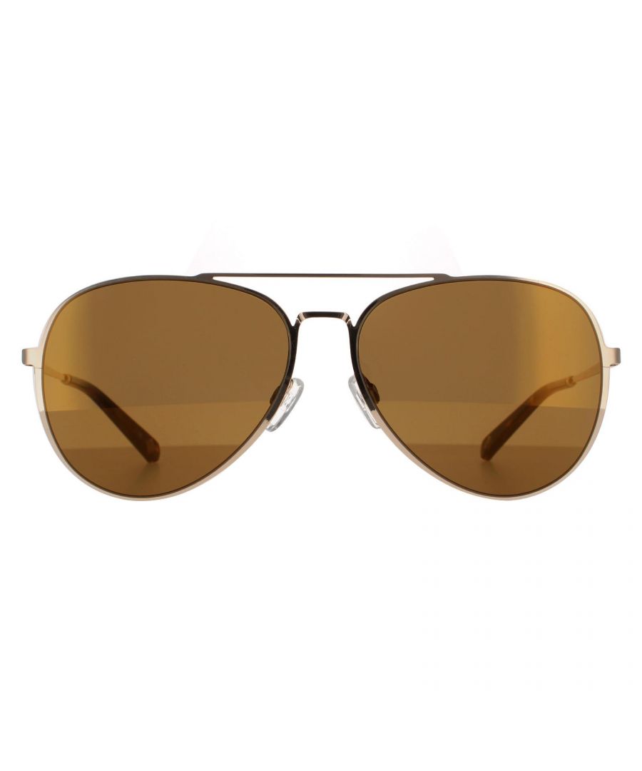 Ted Baker Aviator Unisex Gold Orange  TB1570 Anker are a lightweight aviator style finished with patterned slender metal temples and Ted Baker logo.