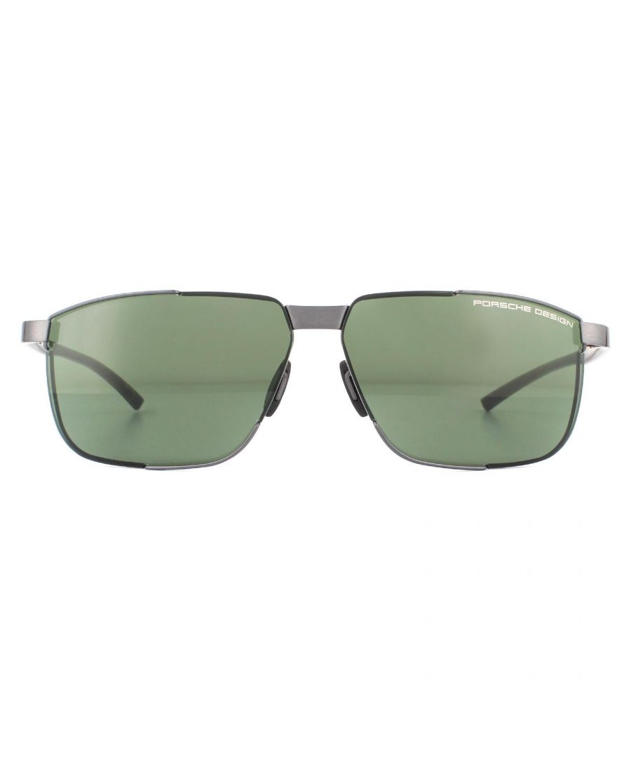 porsche design mens sunglasses p8680 c dark gunmetal green - grey metal (archived) - one size