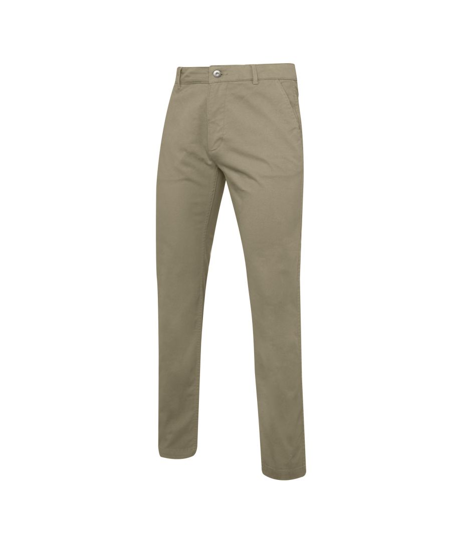 Image for Asquith & Fox Mens Slim Fit Cotton Chino Trousers (Khaki)