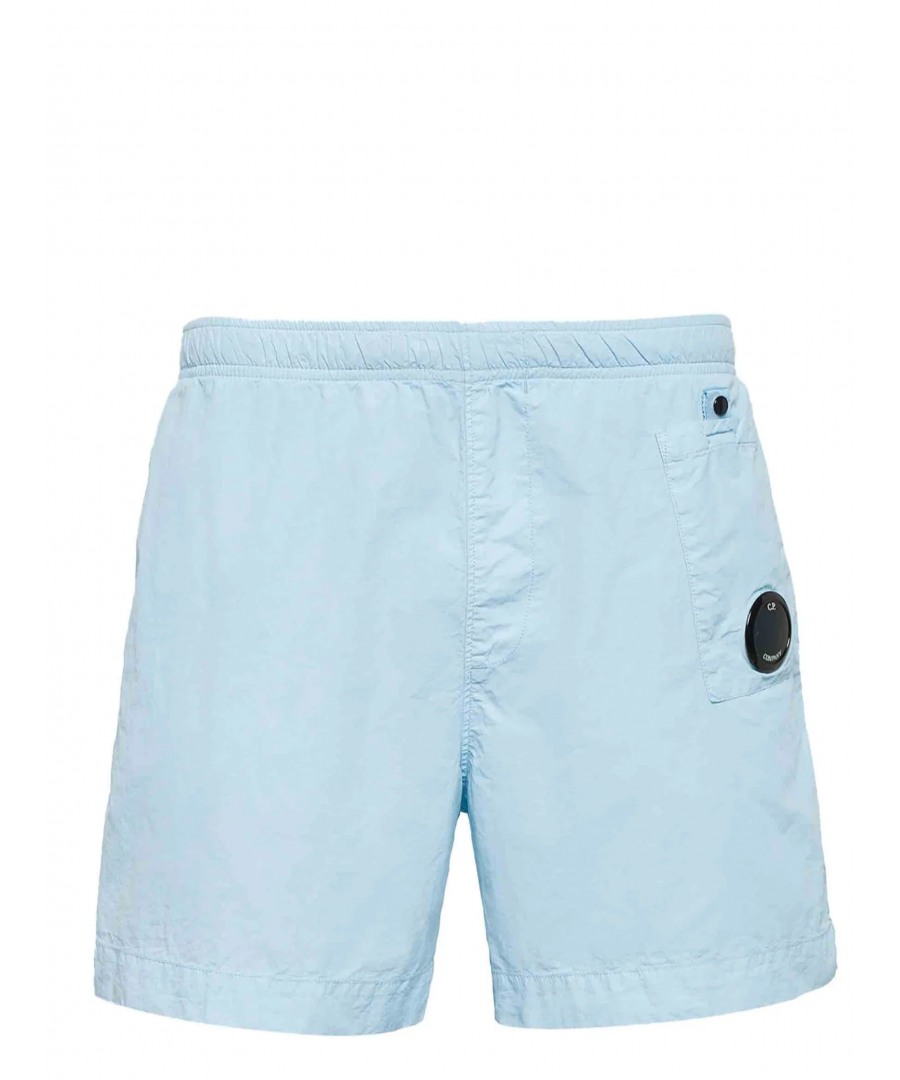 C.P. Company Mens Utility Pocket Lens Detail Swimshorts in Blue - Size Medium