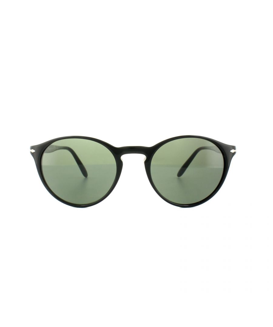 Persol Sunglasses 3092SM 901431 Black Crystal Grey Green