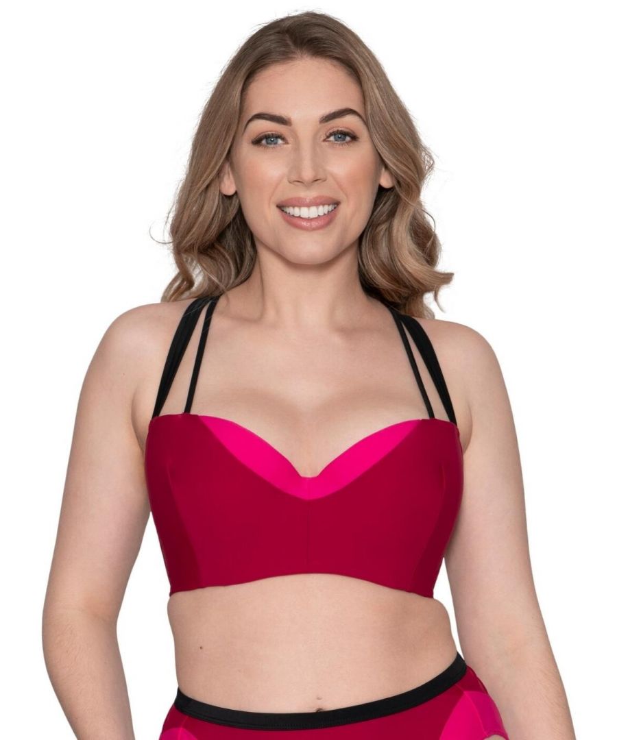 Curvy Kate Womens CS009304 Subtropic Balcony Bikini Top - Red - Size 30D