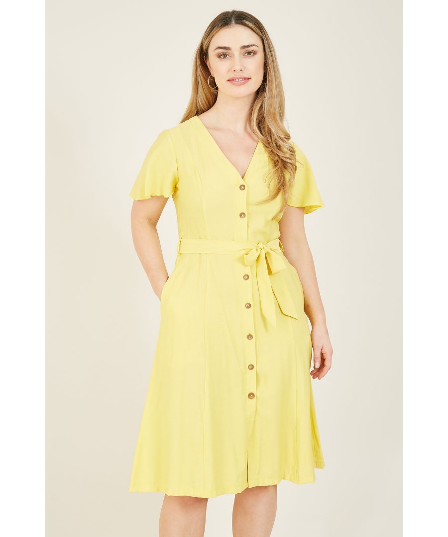 Image for Yumi Yellow Shirt Dress