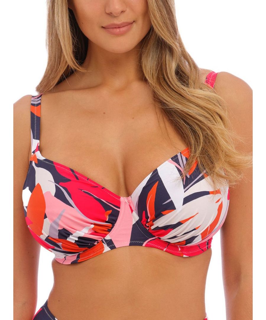 Fantasie Womens Almeria Gathered Full Cup Bikini Top - Multicolour Polyamide - Size 32E