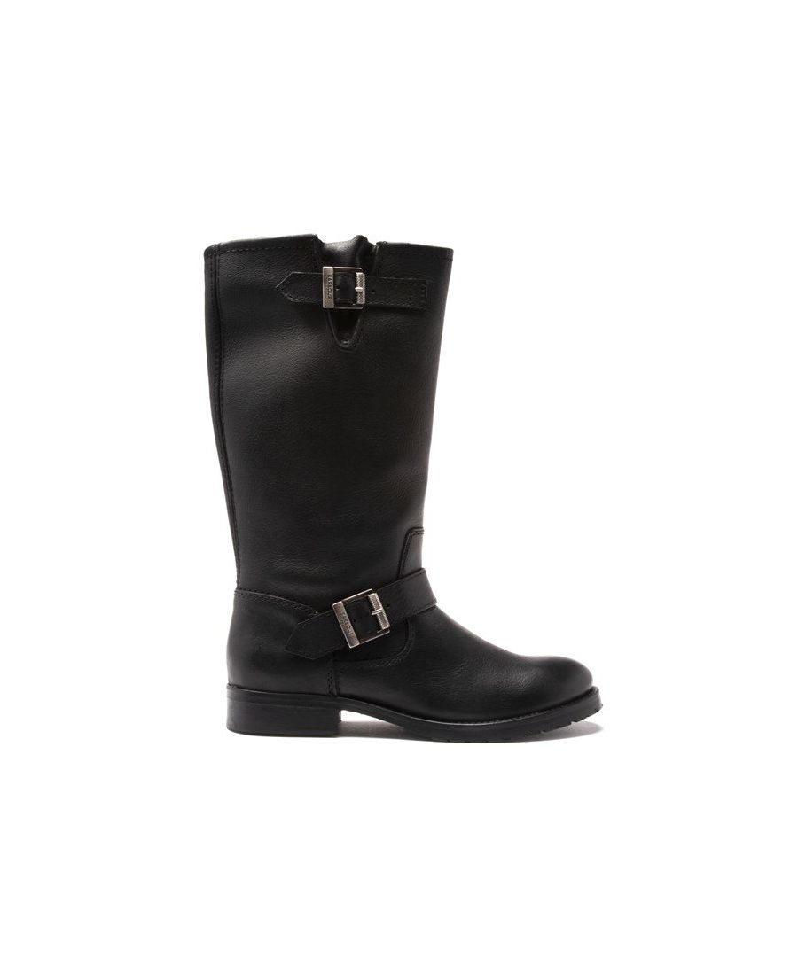 Stride Into The New Season With The California Women's Mid Calf Boot From Quintessential British Brand Barbour International. Blending Fashion With Function, The Waxed Black Leather Biker Styled Boot Features Two Adjustable Buckles And A Padded Leather Sock For Your Comfort.