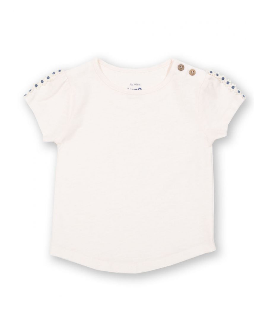 Kite Clothing Girls Daisy T-Shirt - Cream Cotton - Size 0-3M